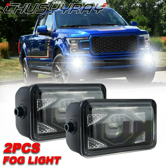 CHUSYYRAY fit for 2015-2016 2017 2018 2019 2020 Ford F150 Pair Bumper LED Fog Lights LH&RH