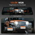 thumbnail image 2 of WOLFBOX 12" Rear View Mirror Dash Cam, 4K Mirror Dash Cam Front and 2.5K Rear Camera, Rearview Dash Camera for Car with WDR, Night Vision, Free 64GB Card & GPS, 2 of 13