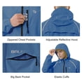thumbnail image 6 of BALEAF Men's Cycling Windbreaker Reflective Running Jacket Waterproof Blue Size M, 6 of 7