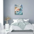 thumbnail image 5 of Ocean Dolphin Wall Art Coastal Sea Waves Dolphin Pictures Wall Decor Beach Just Have Faith Canvas Paintings Modern Artwork Home Decorations for Bathroom Bedroom Living Room Office Framed 12"x16", 5 of 5