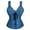 Blue, variant on Corset Top Lingerie Bustier Women Zipper Suspenders Shoulder Strap Medieval Plus Size Renissance Halloween Pink 2XL