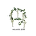 thumbnail image 3 of Iumwxz Artificial Forsythia Wisteria Garland Greenery Decorative Floral Vine Door Window Railing Home Wedding Event Spring Summer Visual Arrangement White, 3 of 6