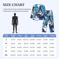 thumbnail image 4 of Kdxio Blue and White Butterflies Men’s Pajama Set Pajamas For Men 2 Piece PJ Set with Men Pajama Pants and Long Sleeve T-Shirt Lounge Set-Medium, 4 of 7