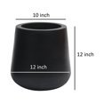 thumbnail image 4 of Decorlives Medium Designer Black Fiberglass Planters Decorative Pots Light Weight - 12 inch Diameter, Indoor-Outdoor, 4 of 4