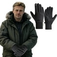 thumbnail image 2 of 1 Pair Windproof Warm Running Gloves Touchscreen Thermal Gloves,Non-Slip,Elastic Cuff,Stretchy,Durable Winter Touchscreen Gloves,Lightweight Thermal Gloves for Hiking Cycling Driving Daily Work,A, 2 of 4