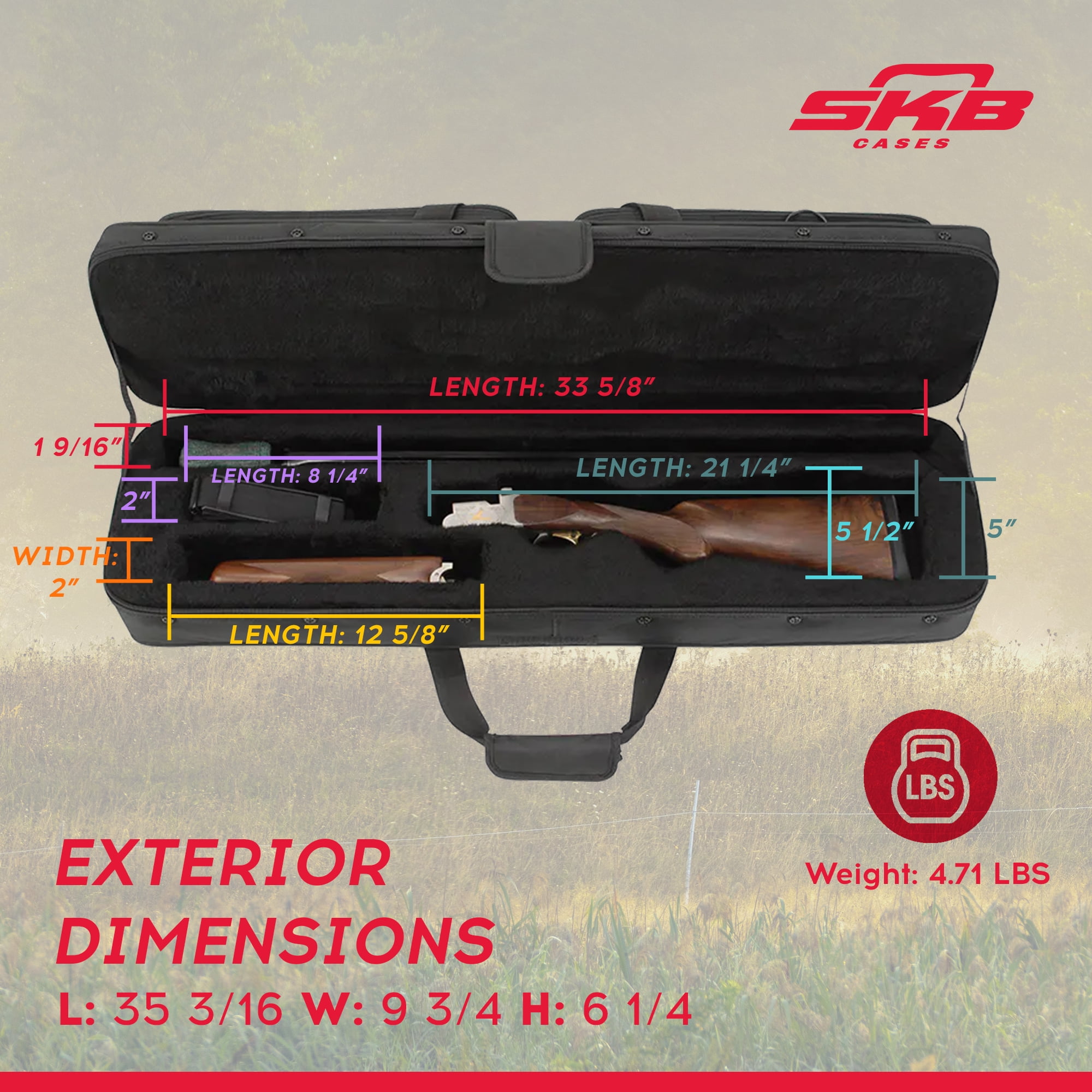 SKB Cases 3409 Canvas Exterior & EPS Interior Hybrid Breakdown Shotgun Case