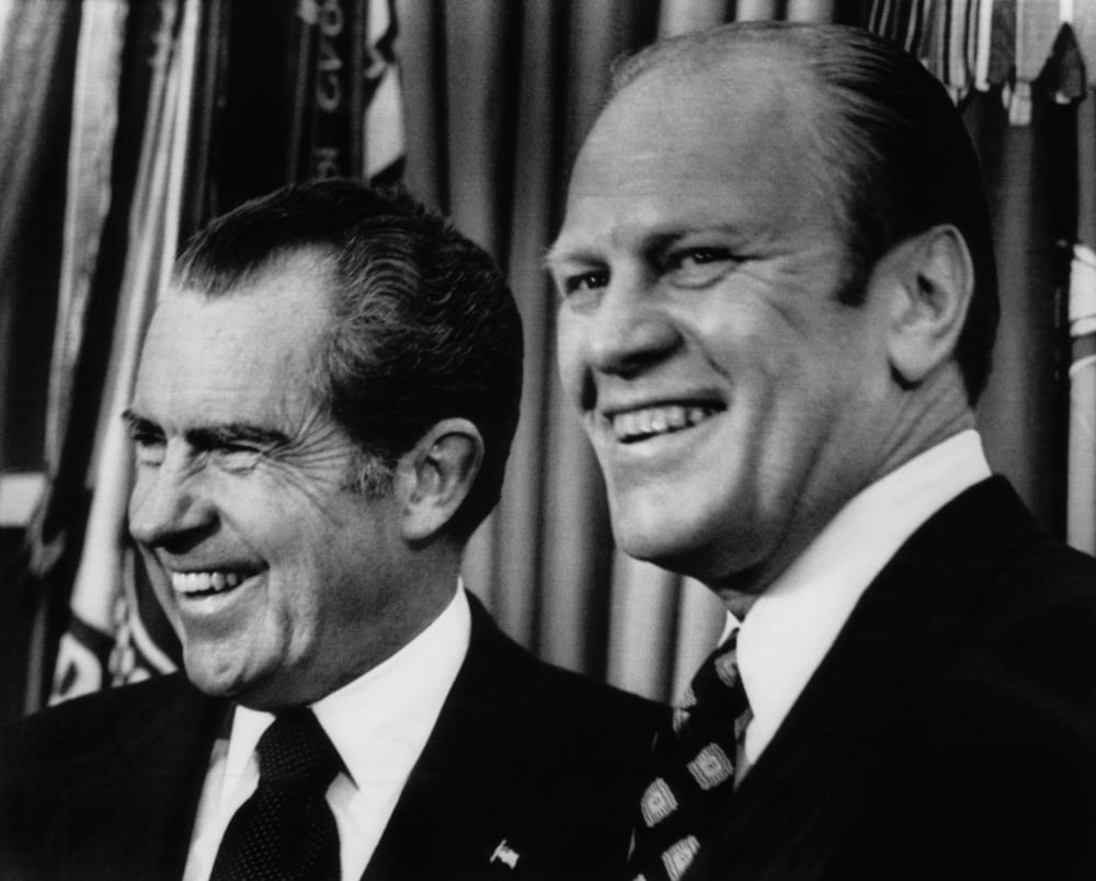 Us Presidents. Richard Nixon With Vice President Designate (And Future ...