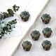 thumbnail image 5 of Juego de 6 tiradores decorativos de cerámica esmaltada para puertas de armarios, baños, armarios y cajones (azul), 5 of 5