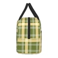 thumbnail image 4 of YFYANG Portable Waterproof Insulated Lunch Bag, Green Christmas Plaid Reusable Cooler Bag / Picnic Bag for Adults Teens, 4 of 9