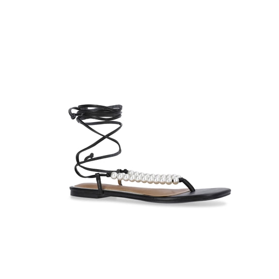 Free Assembly Women's Beaded Wrap Sandals