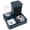 Black, variant on NovaStitch 2 in 1 Pet Water Feeder with Stainless Steel Bowl, Dog Cat Food Dispenser and Drinking Fountain Set, Square Automatic Pet Feeder for Dry Food - Gray (Gray White)