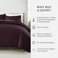 thumbnail image 5 of Ultra Soft & Breathable - Duvet Cover Set - Twin/TwinXL Purple Bedding by Comfort Canopy, 5 of 11