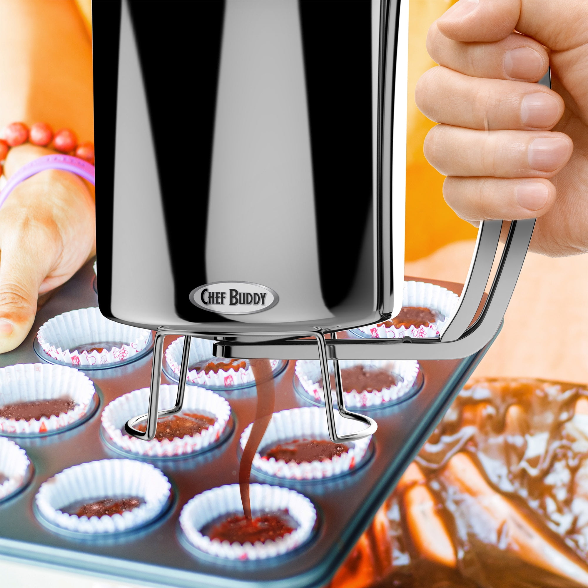 Pancake Batter Dispenser. Perfect for Cupcakes & Waffles