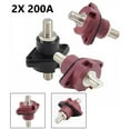 Kairuite 2pcs 200A High Current Via Type Through Wall Terminals Copper