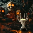thumbnail image 4 of Halloween Candle Holder, Resin Ghost Claw Handheld Candlestick Halloween Decoration Ornaments Suitable For Halloween Table Decoration And Haunted Room Party, Halloween Spooky Candle Holder, 4 of 6
