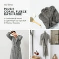 thumbnail image 2 of Chic Happen – Plush Robe – Luxury Bath Robe with Pockets– Coral Fleece Robe – Cozy Robe, 2 of 6