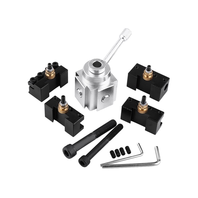 Tool Post Holder,Set of Aluminum Alloy Quick Change Tool Post Lathe Tool Post Holder Smooth Operation