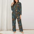 thumbnail image 2 of Wukai Deers In The Forest 1 Print Women's Pajama Set,PJ Set,Lounge Sets For Women Soft Long Sleeve Sleepwear Comfort and Style-X-Large, 2 of 7