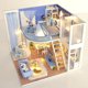 thumbnail image 4 of DIY casa de muebles y accesorios junto Romántico Casa estrellada puzle cubierta a prueba de polvo auto ensamblado para Hugo Casa de muñecas de artesanía, 4 of 10