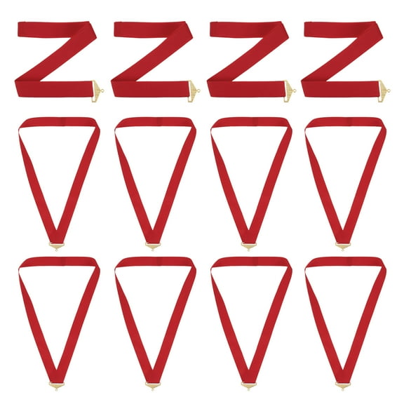 Uxcell Award Neck Ribbons, Polyester Medal Lanyards with Snap Clip Blank Award Ribbon Red