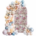 Spring Florals Arch Backdrop Cover, 5FT, Watercolor Country Pink White ...
