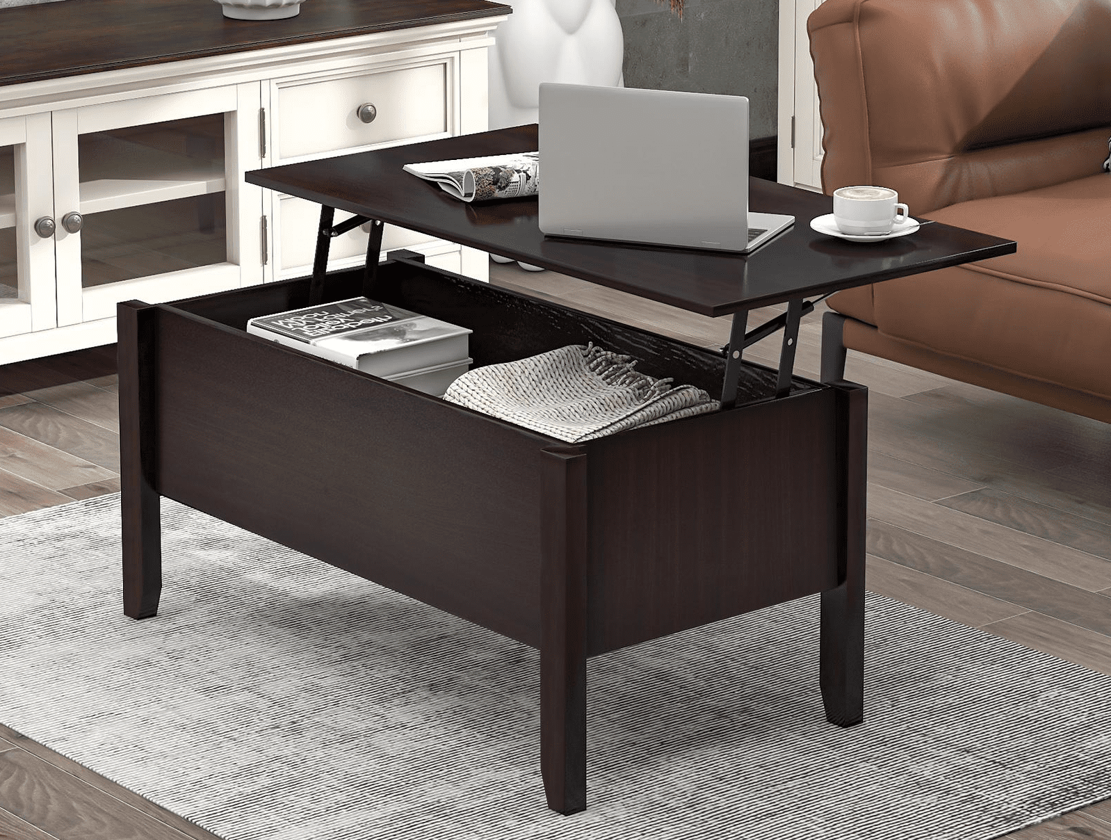 Details about   Laptop Desk Stand Bed Flip Top Drawer Tray Alden Foldable Storage Adjustable New 