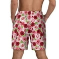 thumbnail image 4 of Uemuo Rose Flowers Pattern Mens Swim Trunks Quick Dry Board Shorts with Mesh Lining, Stretch Beach Shorts Quick Dry No-Chafing Board Shorts-Small, 4 of 9