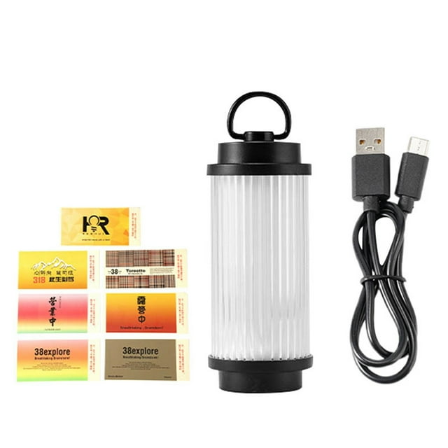 Hearth & Gear Outdoor Camping Light Portable Hanging Tent Light Three Color Adjustment Charging Atmosphere Light Top 100 Camping Gear Outdoor Camping Lighting Umbrella Fan Solar Lights for A Tent Type