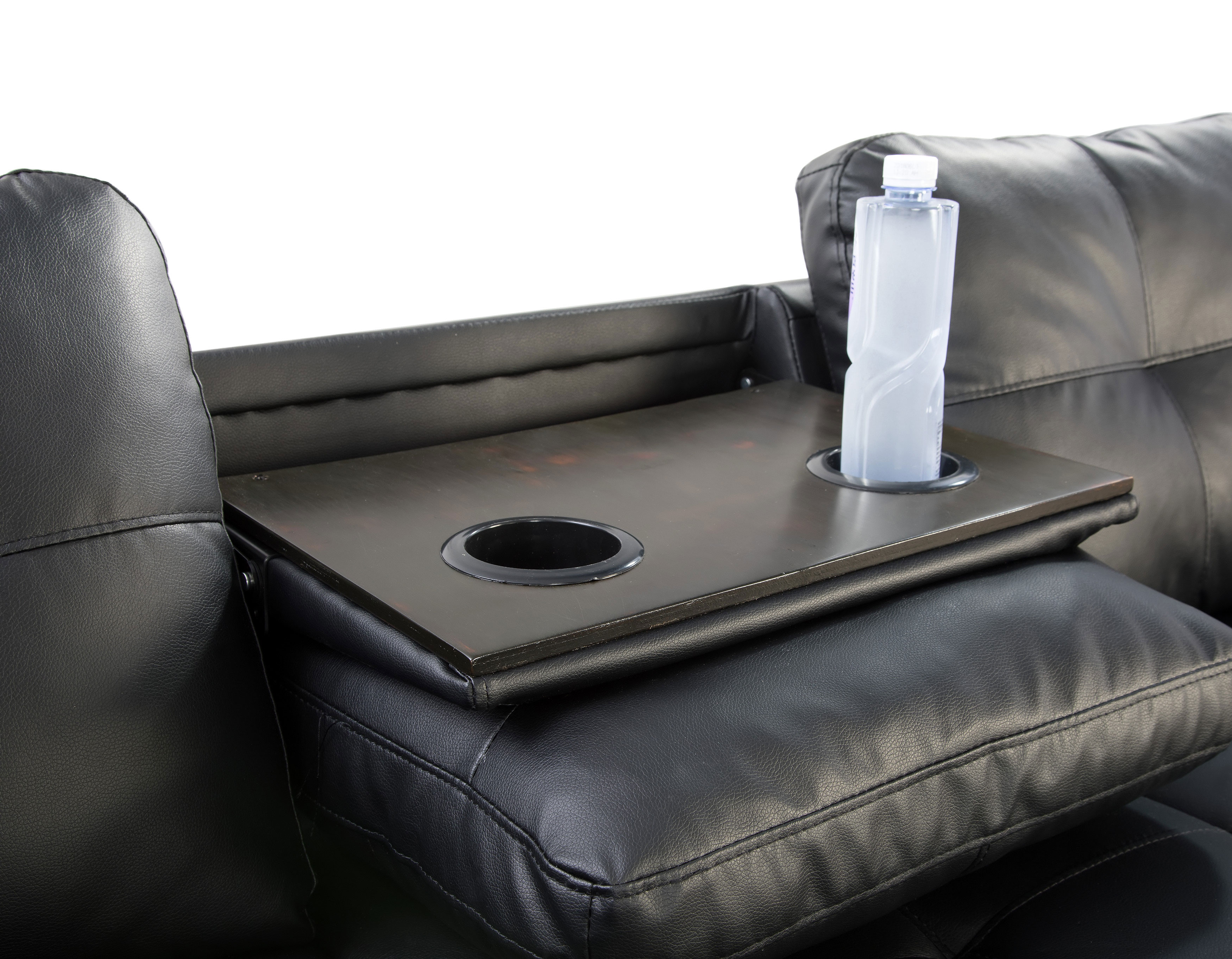 Sectional Couch for Living Room Furniture Sets, Faux Leather L Shape Living Room Sofa with Chaise 2 Piece Using for Apartment, Office, Bedrooms, Black(Facing Left Chaise)