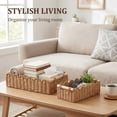 thumbnail image 4 of 2Pcs Toilet Paper Basket with Wooden Handles, Paper Rope Scalloped Organizer Basket for Toilet Paper Storage, Basket for Toilet Tank Top, Neutral Beige, 4 of 7