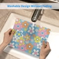 thumbnail image 2 of Colorful Retro Flowers Square Mouse Pad Cute Floral Waterproof Mouse Mat NonSlip Rubber Base with Durable Stitched Edges Perfect for Gaming, Home Office, and Wireless Mouse Use, 2 of 6