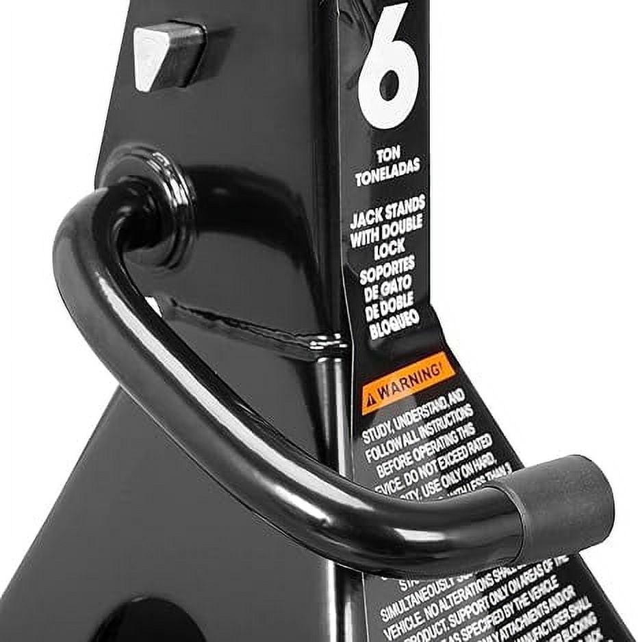 Big Red AT46002ABR Torin Double Locking Steel Jack Stands, 2 Pack, 6 Ton (12,000 lb), Black