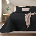 thumbnail image 1 of Dreamlab Colcha Ligera con 1 Funda de Almohada, Capitonado, Ultra Suave. Hipoalergénico. Edrecolcha para Cama. Edredón para Verano y Todas Las Estaciones. (Individual 175 x 240 cm, Moneda, Negro), 1 of 8