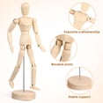 thumbnail image 3 of VERDANVERSE 1 Set Wooden Posing Figure Multi Wood Material With Flexible Body Stable Base Drawing Practice, 3 of 8