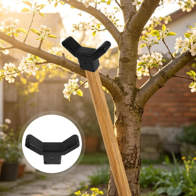 WHAMVOX 4Ud Soporte Para Rama De Árbol Ajustable En Jardín Color Negro Resistente