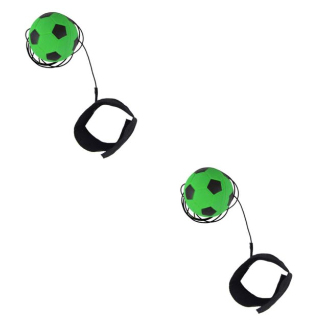 Advancent Pelota de muñeca que rebota de goma, reemplazo de ejercicio interactivo resistente al desgarro portátil, juguete para niños de Verde 2Conjunto