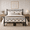 Black, variant on Zimtown Twin Bed Frame with Smart LED Light, Metal Platform Bed with Charging Station, Black