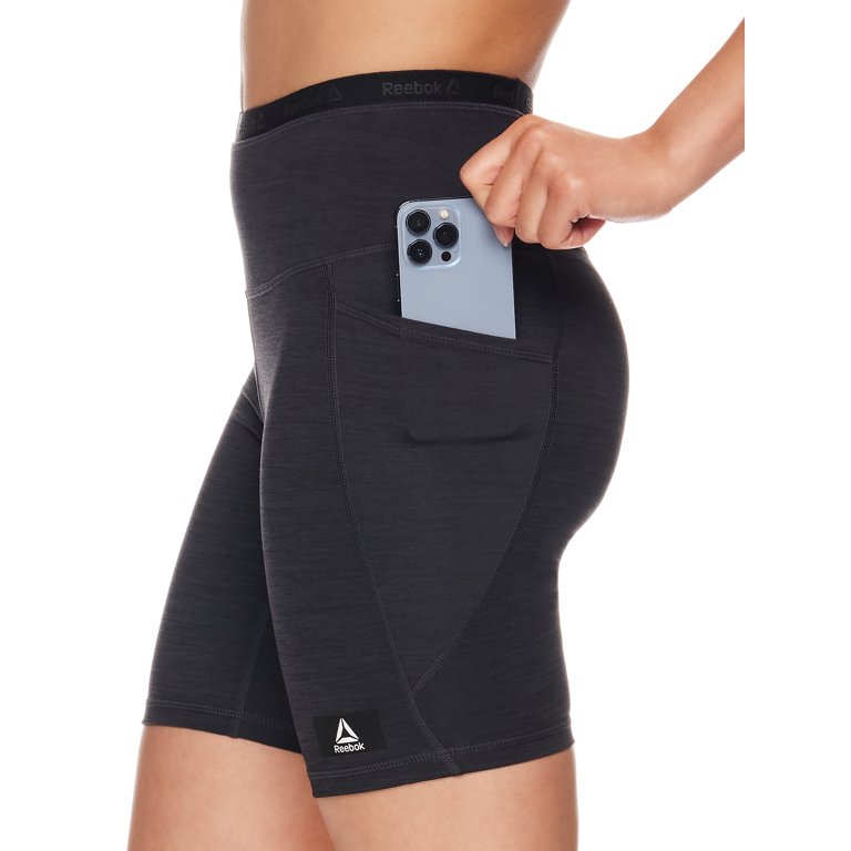Reebok Women's Flex High Rise Compression Shorts with Pockets. 7