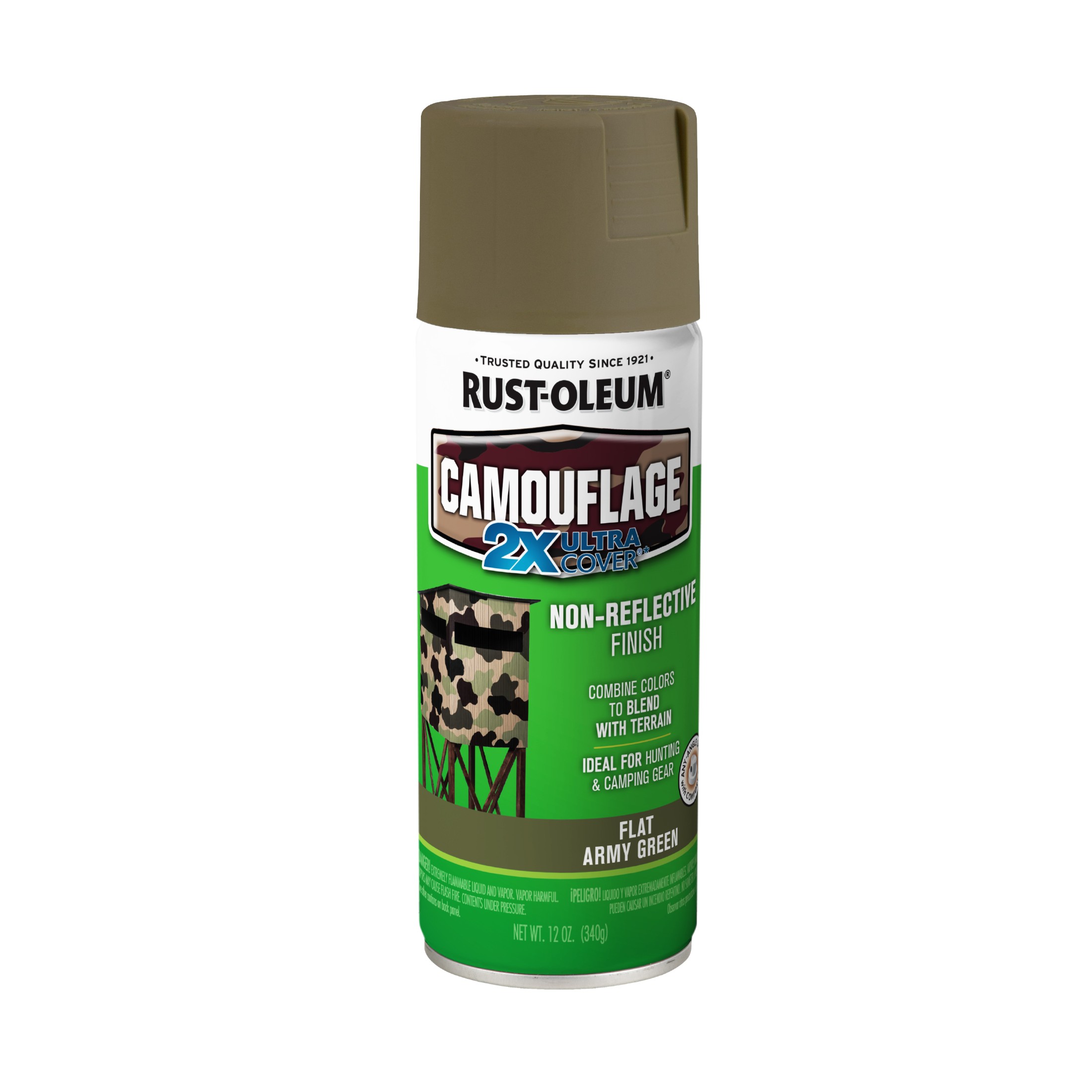 6 Pack, Army Green, Rust-Oleum Specialty Camouflage Spray Paint-279176, 12 oz