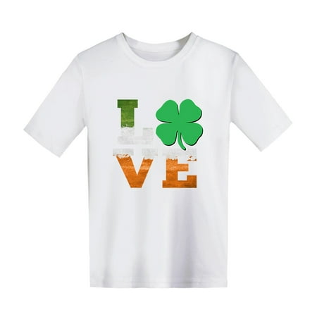 

Kids Toddler Baby Girls Boys Spring Summer St.Patric.k s Day Print Cotton Short Sleeve Tshirt Pullover Clothes Tan Top