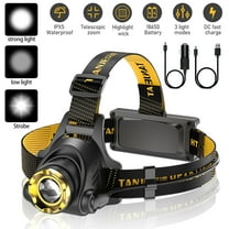 Rechargeable Headlamps, 9900 Lumen LED Flashlight Headlamp, Waterproof Head Lights for Forehead, 3 Modes, Head Light for Camping Hiking Fishing