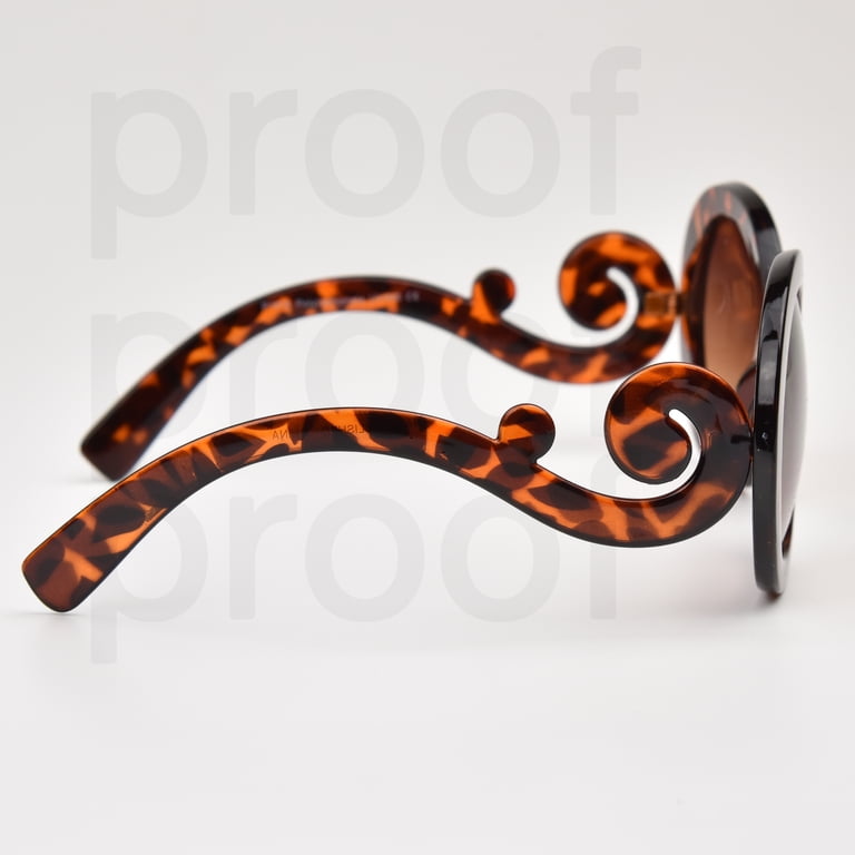 VINTAGE Tortoiseshell Baroque Swirl Oversized Sunglasses s-l400.jpg main image 2