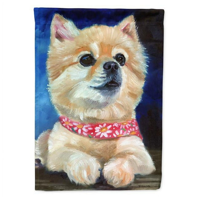 Carolines Treasures 7392CHF Fancy Bandana Pomeranian Puppy Flag Canvas House Size