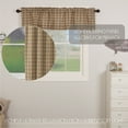 thumbnail image 3 of VHC Brands Farmhouse Kitchen Window Curtains-Sawyer Mill Tan Valance, 16x72, Charcoal Black, 3 of 7