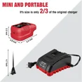 thumbnail image 2 of Portátil Charger para Bauer Batería Li-ion de 20V Charger Station con Indicador LED, 2 of 6