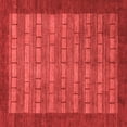 thumbnail image 1 of Ahgly Company Machine Washable Indoor Square Abstract Red Modern Area Rugs, 6' Square, 1 of 4