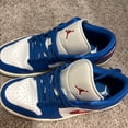 thumbnail image 2 of NIKE Nike White, Blue, and Red Sneakers, 2 of 5
