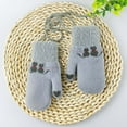 thumbnail image 2 of uikmnh Gloves for Winters Adorable Cat Design Kids Winter Knitted Mittens with Detachable Lanyard for Cold Weather Outdoor Play Size:4-7 Years, 2 of 3