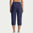 thumbnail image 6 of Women's Cargo Capri Pants Summer High Waisted Stretch Capris Quick Dry Hiking Lightweight Casual Cropped Pants with Pockets, 6 of 6