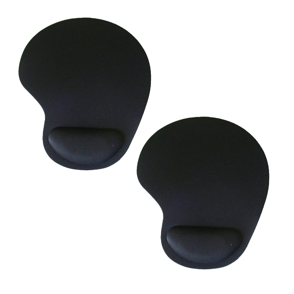 2 Pack Ergonomic Mouse Pads with Wrist Rest Support Comfortable Typing, Pain Relief black